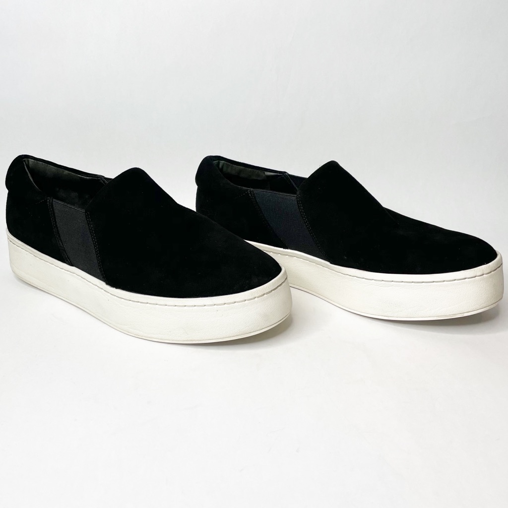 Vince Warren Black Suede Platform Sneaker